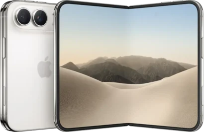 Apple iPhone Duo – faltbares iPhone aufgeklappt und zugeklappt